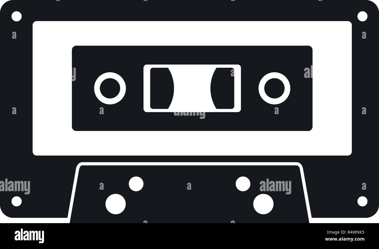 Music casette icon. Simple illustration of music casette vector icon ...