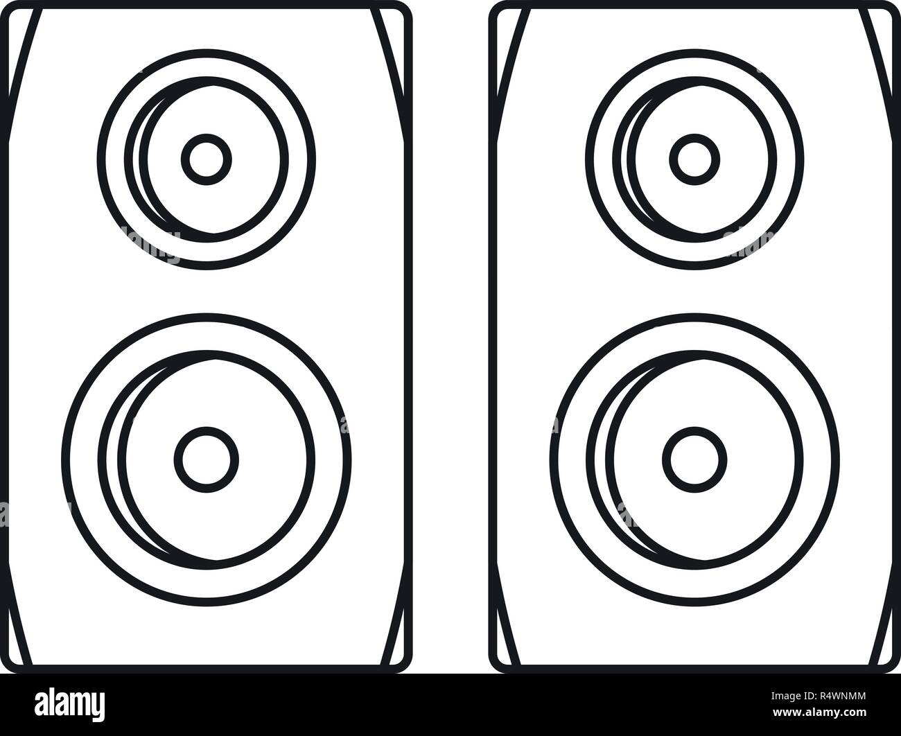 Studio speakers icon. Outline studio speakers vector icon for web