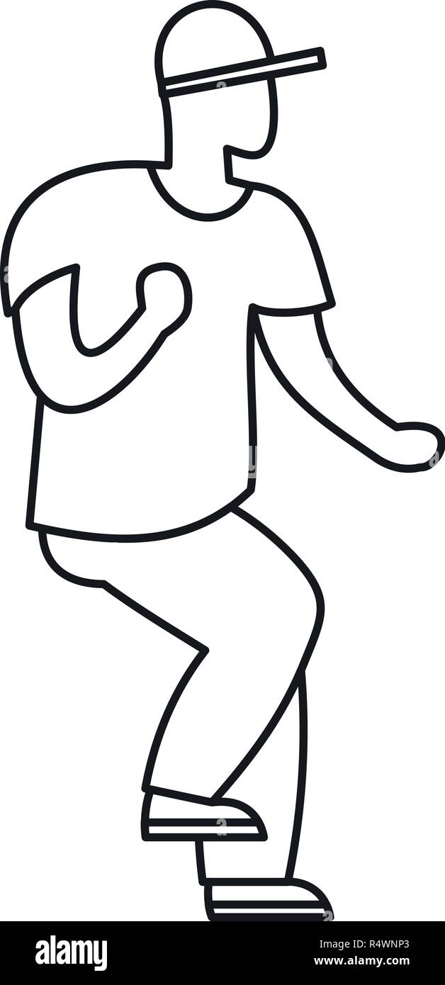 Hip hop dancer icon. Outline hip hop dancer vector icon for web design ...