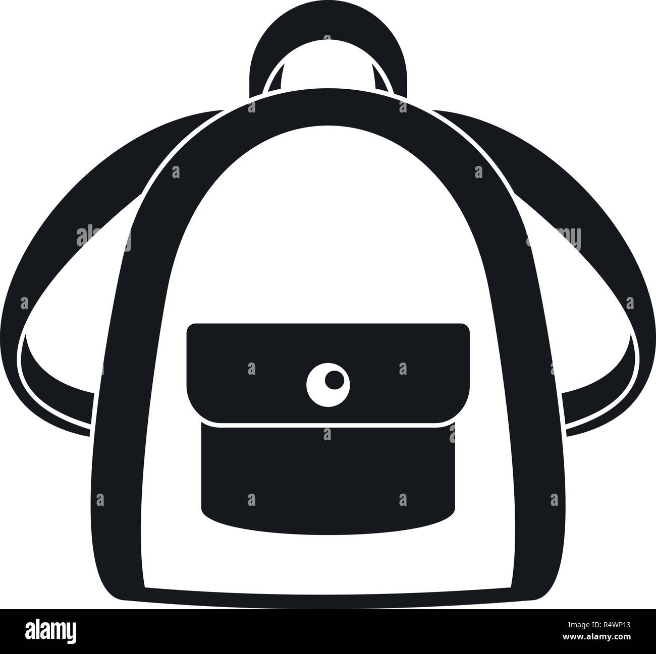 Girl backpack icon. Simple illustration of girl backpack vector icon for web design isolated on