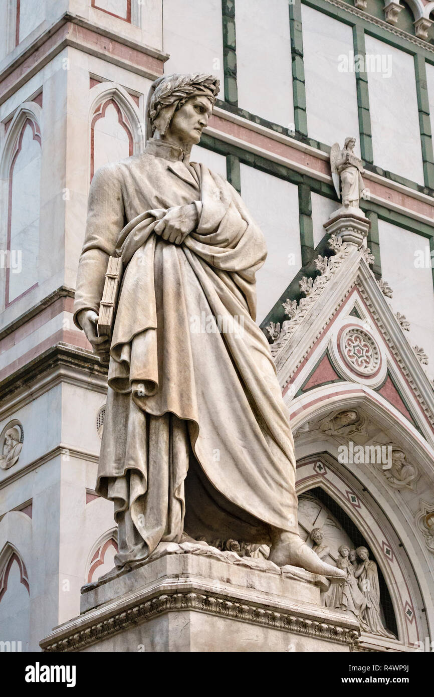 Florence statue of dante hi-res stock photography and images - Alamy