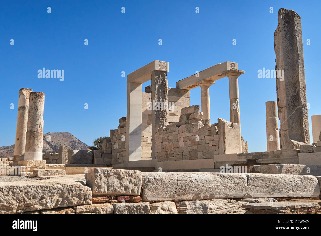 Ruins of the Temple of Demeter in Naxos Stock Photo