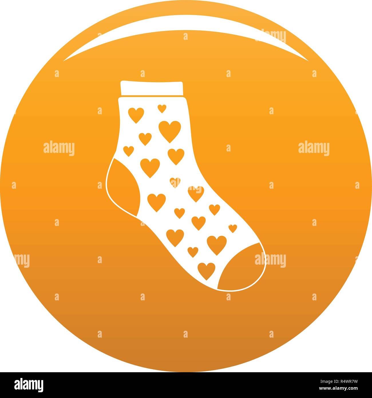 Sock with heart icon. Simple illustration of sock with heart vector ...