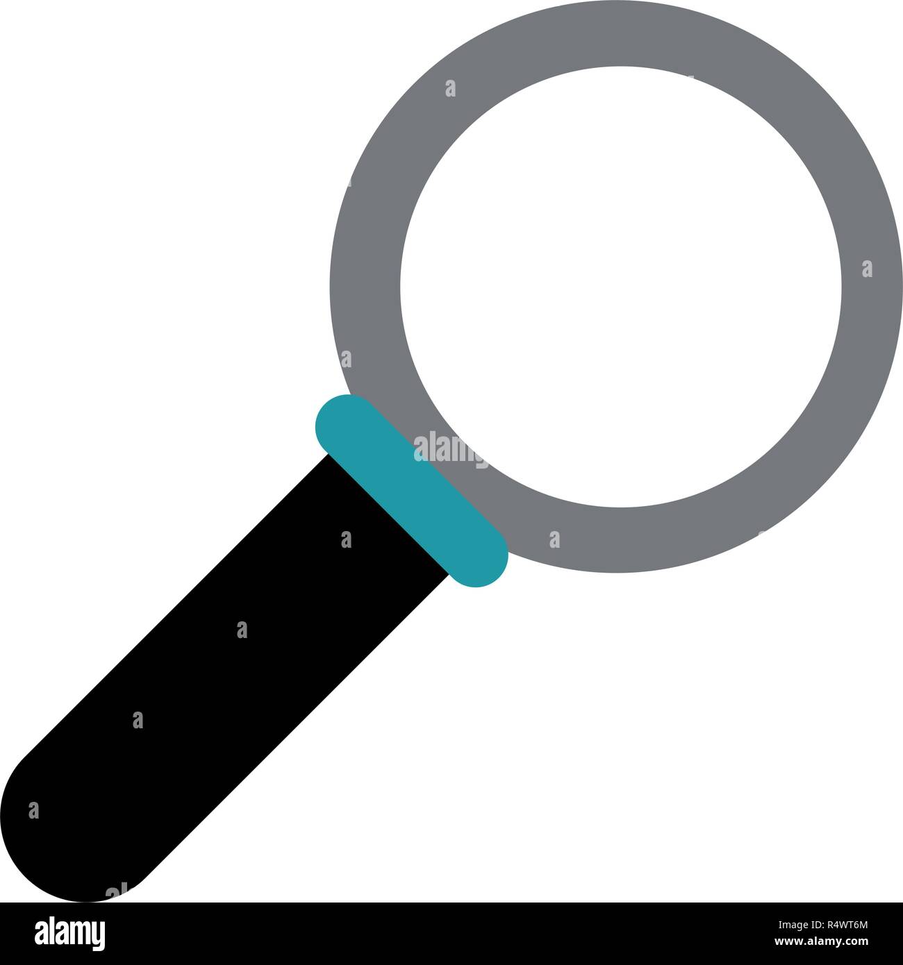 Magnifying glass symbol black and white Stock Vector Image & Art Alamy
