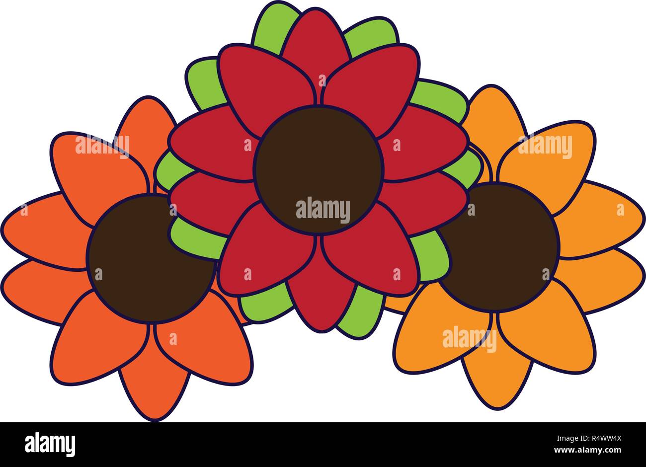 Set of flowers Stock Vector Image & Art - Alamy