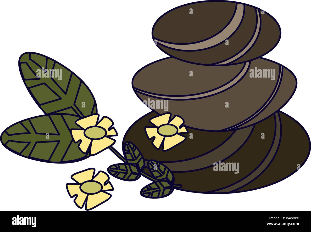 Massage rocks Stock Vector Images - Alamy