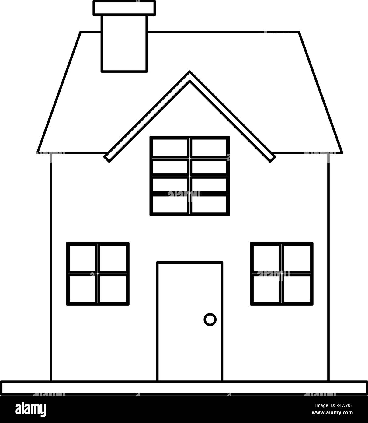 Real estate house black and white Stock Vector Image & Art - Alamy