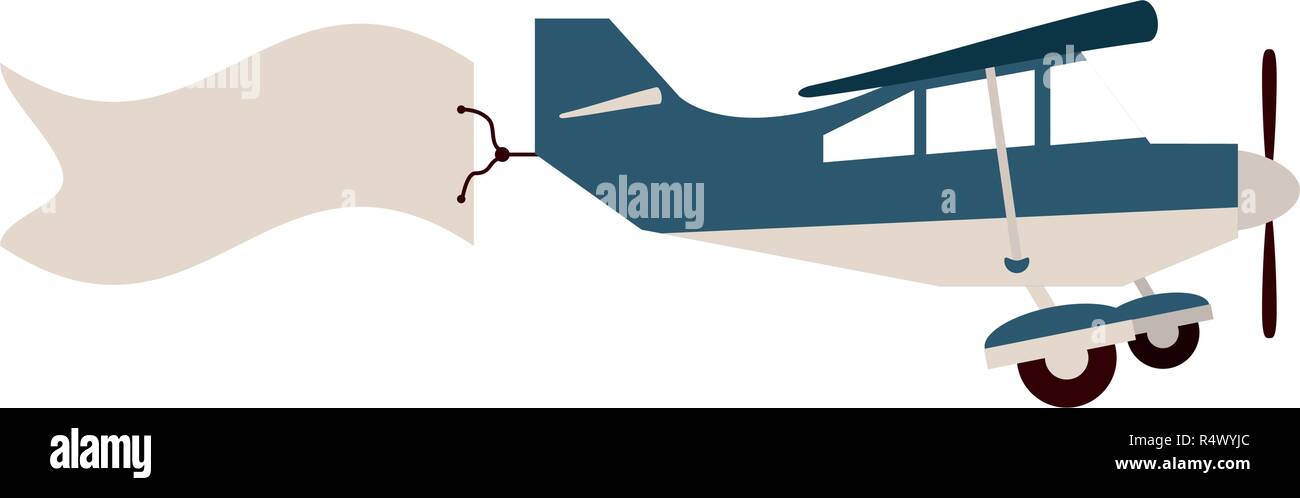 Small Airplane With Banner Stock Vector Art Illustration Vector