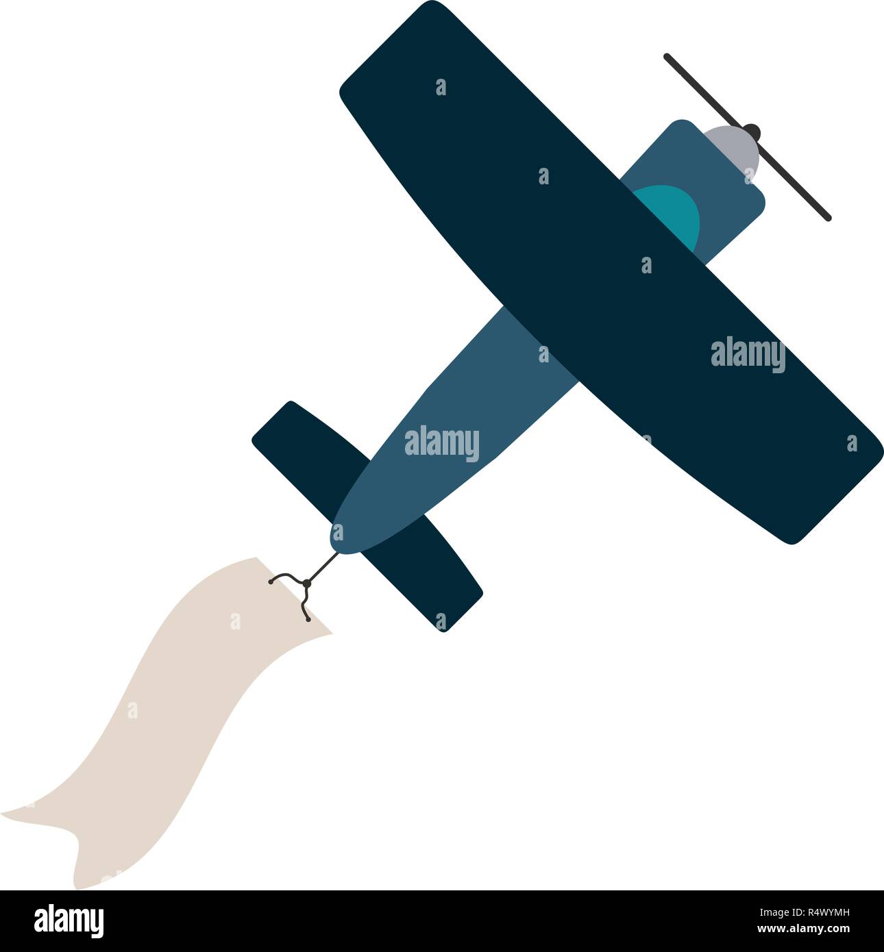 Small Airplane With Banner Stock Vector Art Illustration Vector