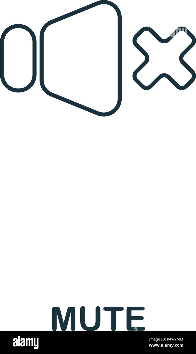Mute creative icon. Simple element illustration. Mute concept symbol