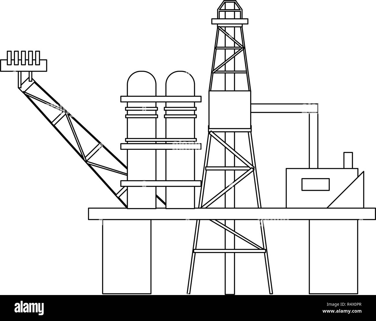Fuel pump refinery black and white Stock Vector Image & Art - Alamy