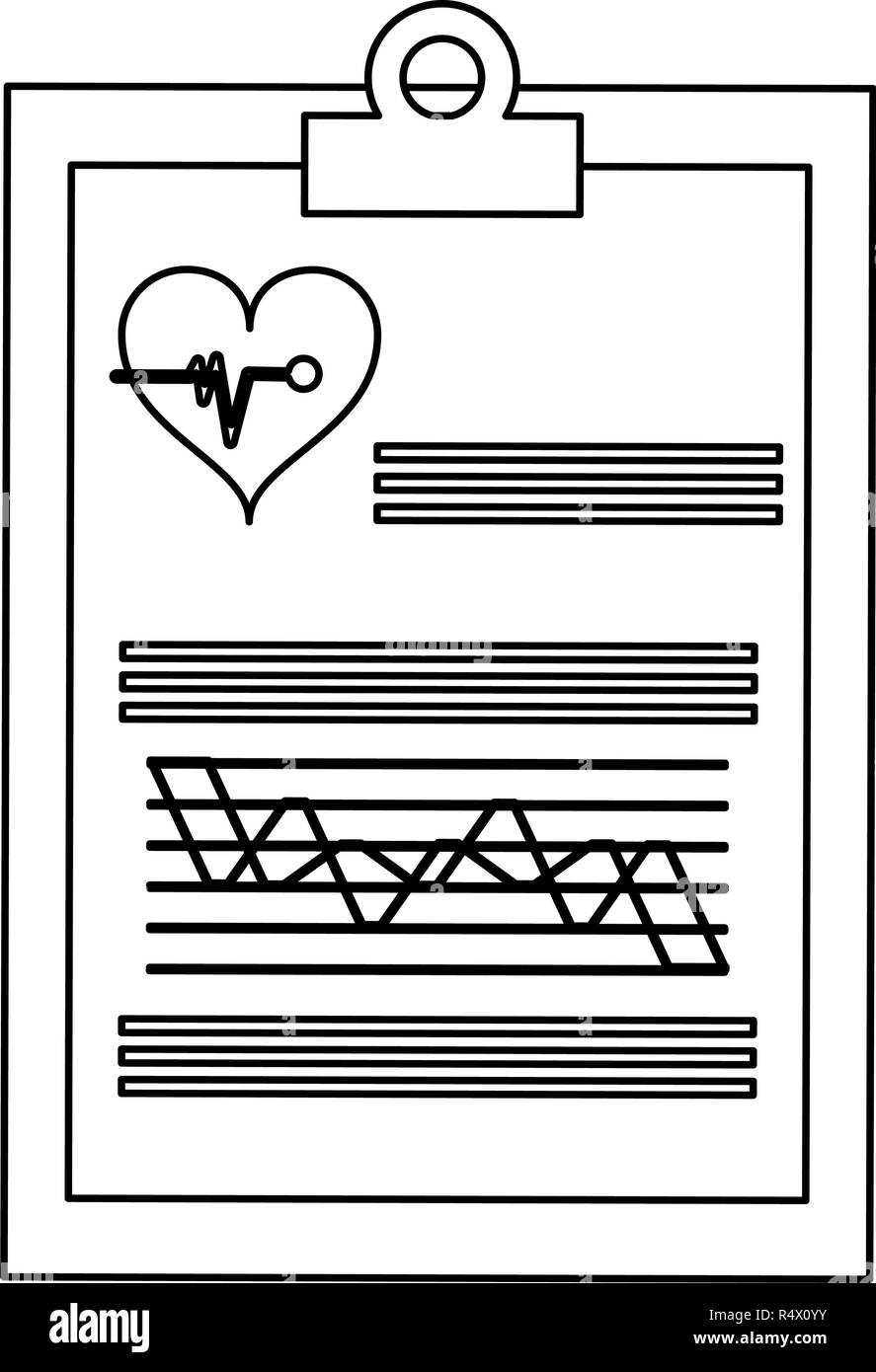 Medical report clipboard black and white Stock Vector Image & Art - Alamy