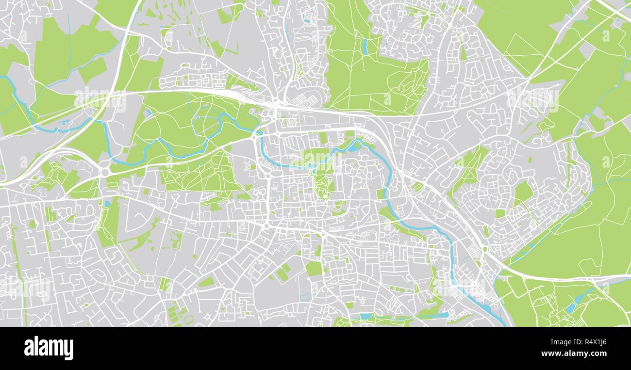 Urban vector city map of Colchester, England Stock Vector Image & Art