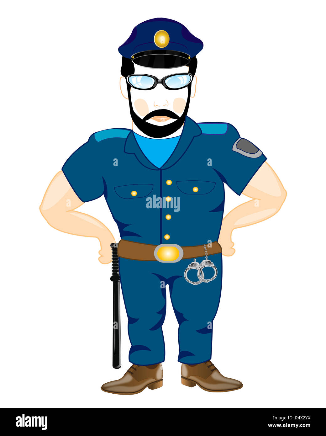 Police force cartoon Cut Out Stock Images & Pictures - Alamy