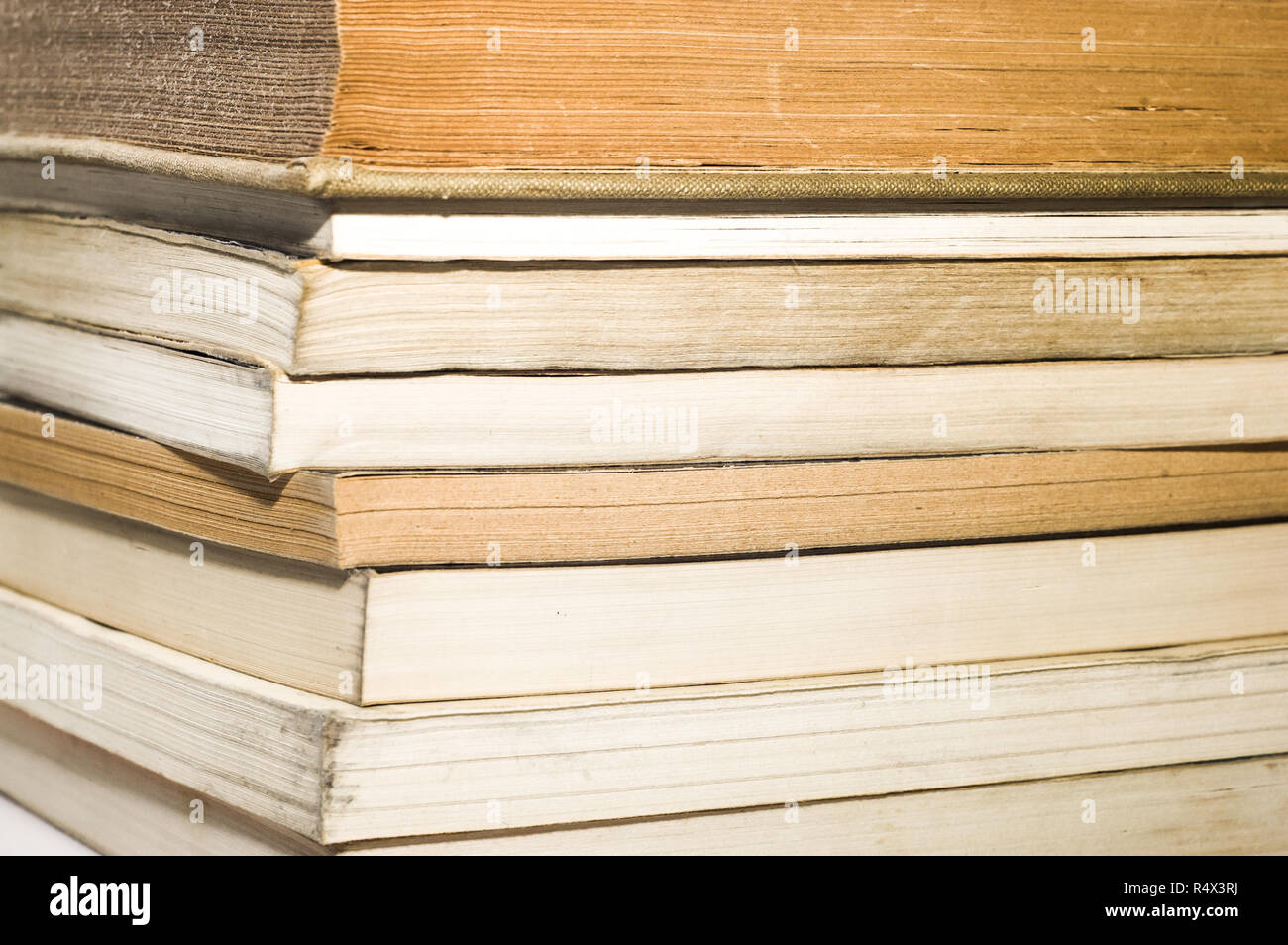 Stack of old books, background Stock Photo - Alamy