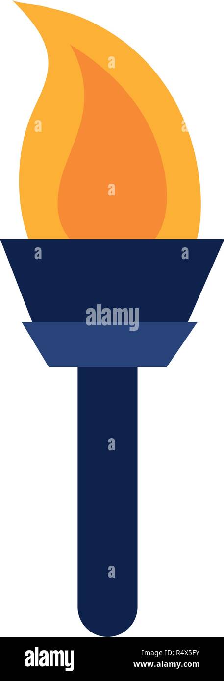 olympic torch cartoon vector illustration graphic design Stock Vector
