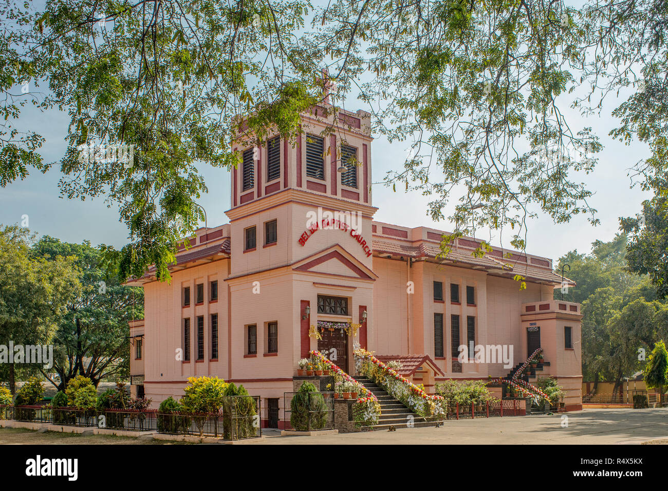 heritage architecture-1954 Church School Beldih, Jamshedpur-Jharkhand INDIA Stock Photo