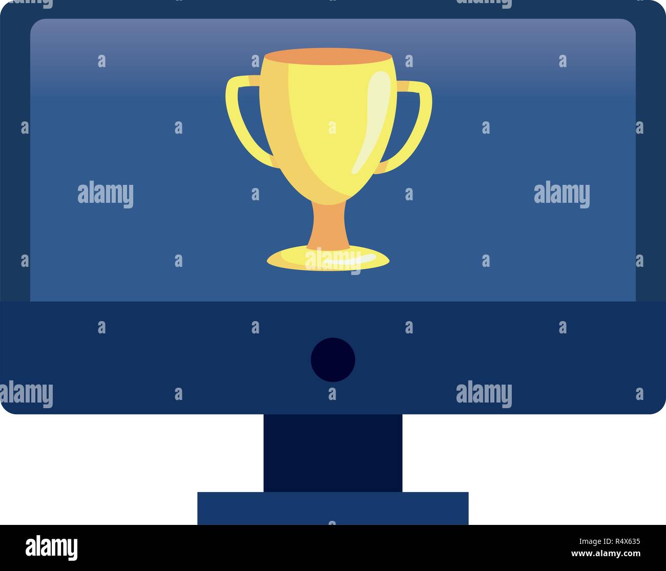 successful business concept element computer screen cartoon vector ...