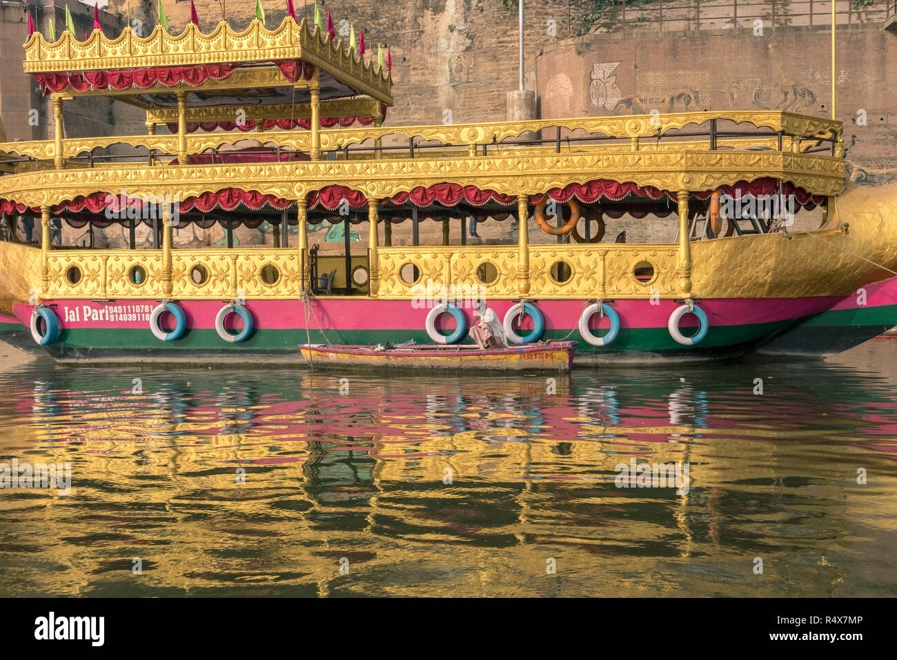 Images of art found in the everyday activities of life while walking the neighborhood lanes of Varanasi, India. Stock Photo