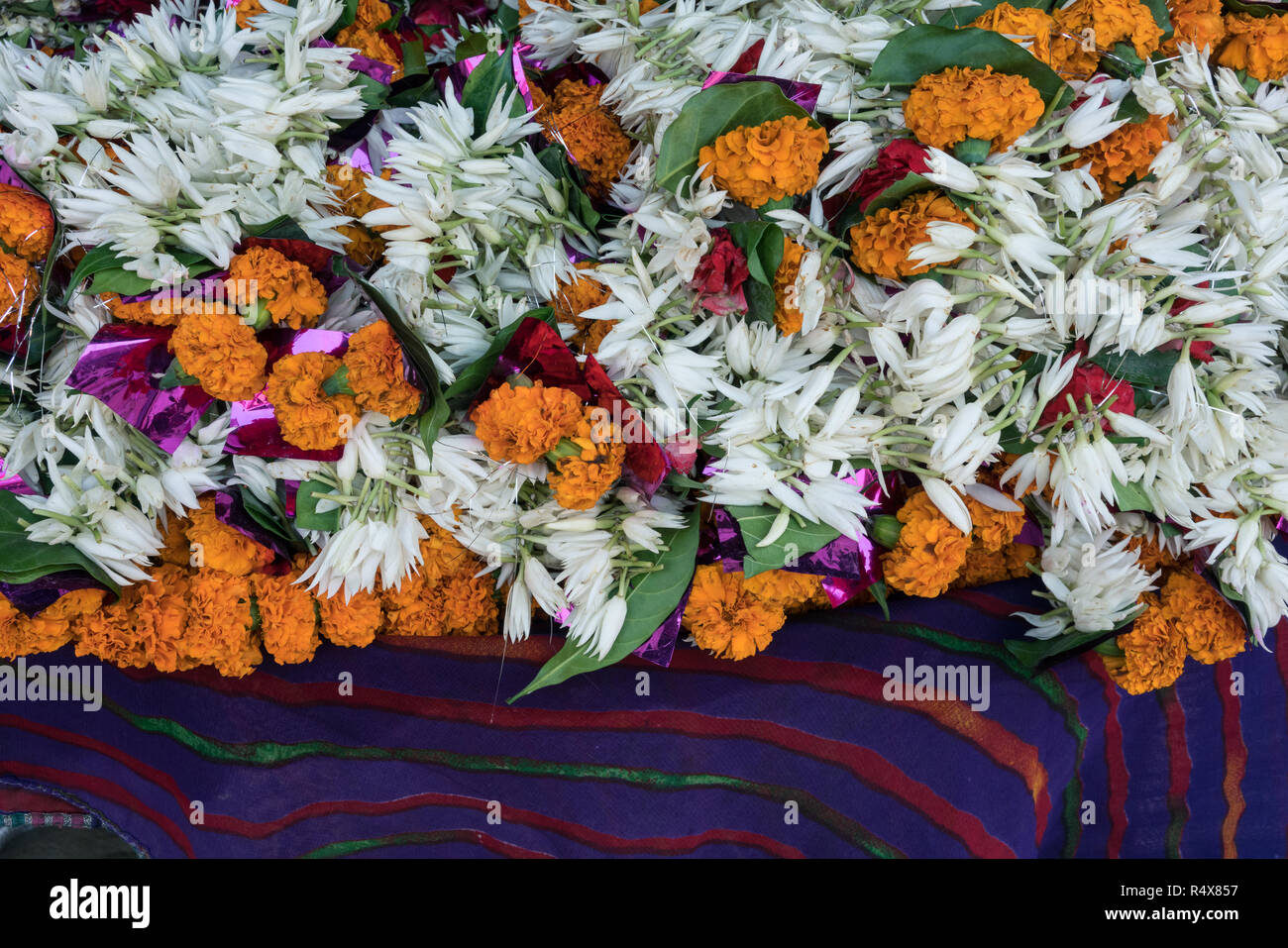 Images of art found in the everyday activities of life while walking the neighborhood lanes of Varanasi, India. Stock Photo