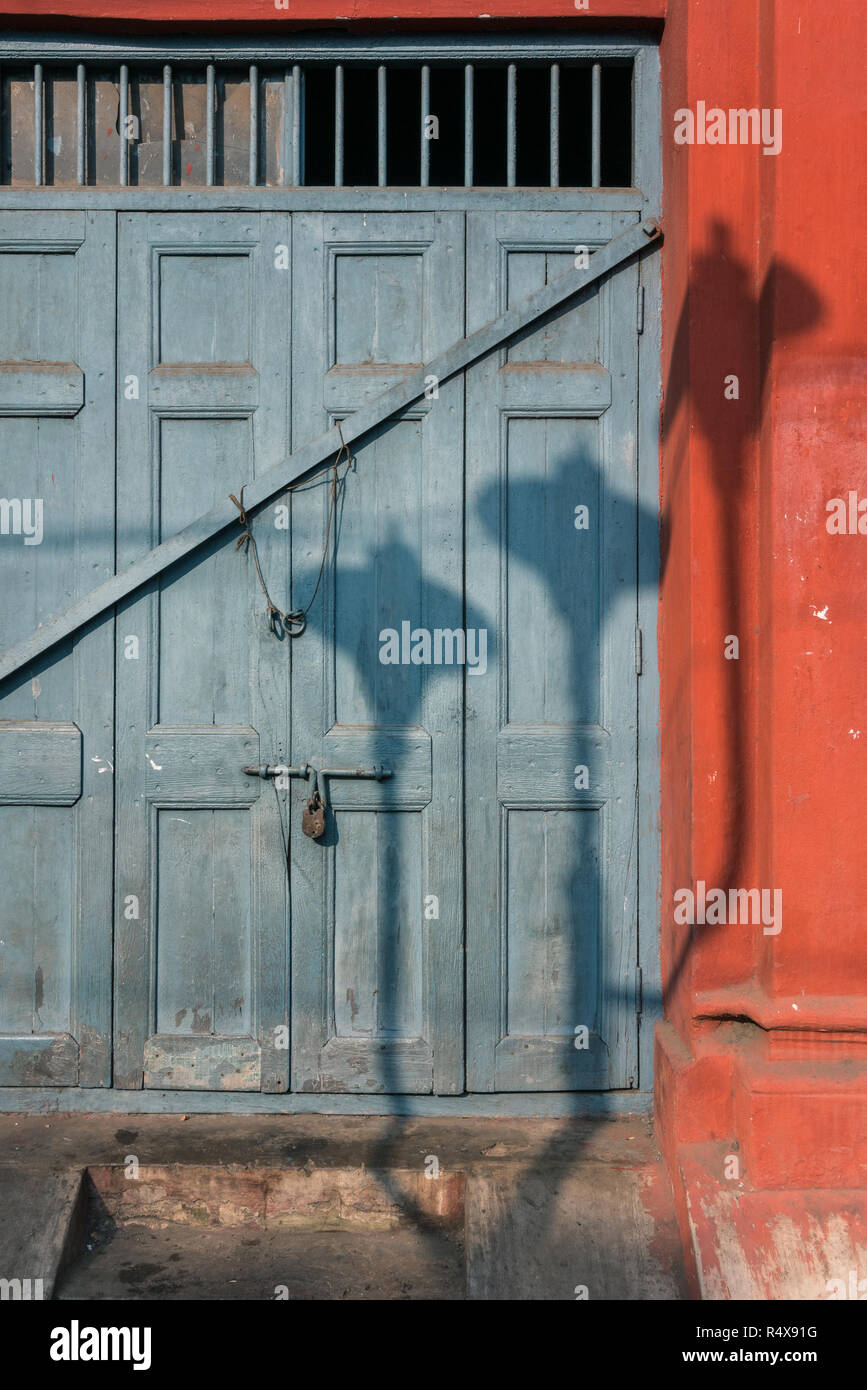 Images of art found in the everyday activities of life while walking the neighborhood lanes of Kolkata, India. Stock Photo