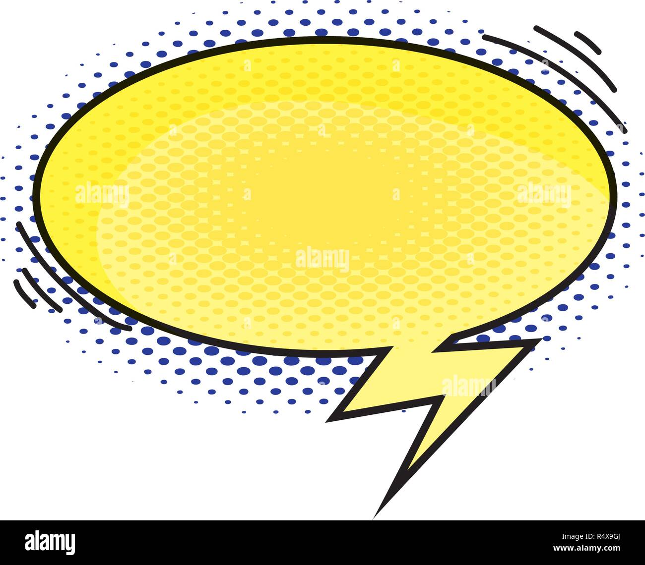 speech bubble pop art style vector illustration design Stock Vector ...