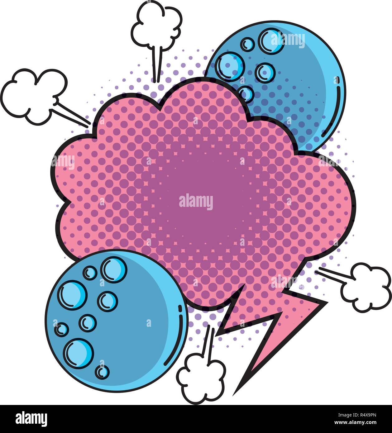 speech bubble pop art style vector illustration design Stock Vector ...