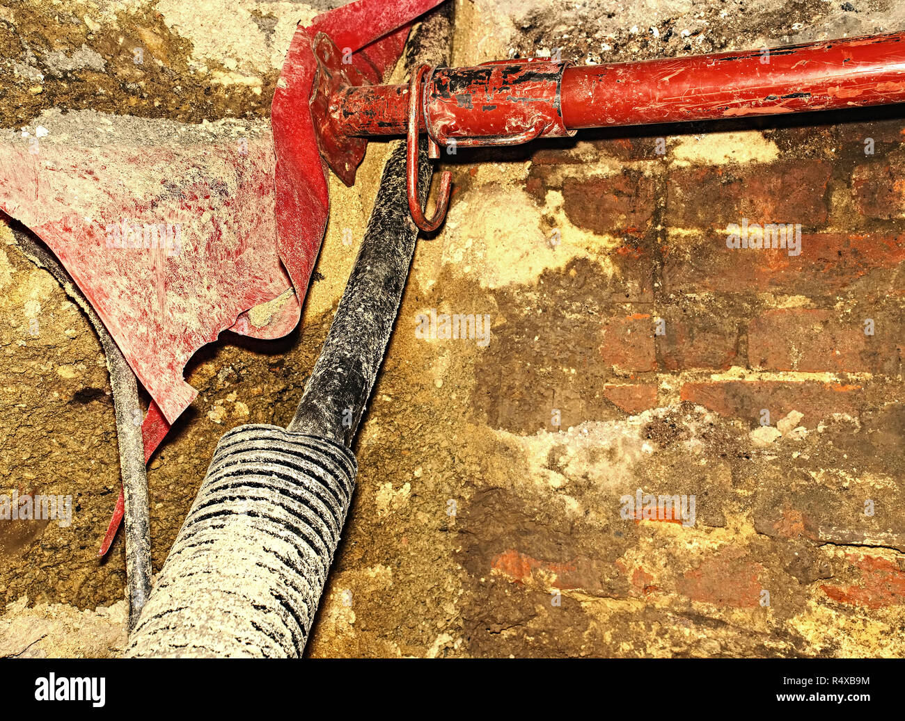 Building of lines of metallic and fiber optic cables of communication network connection. The