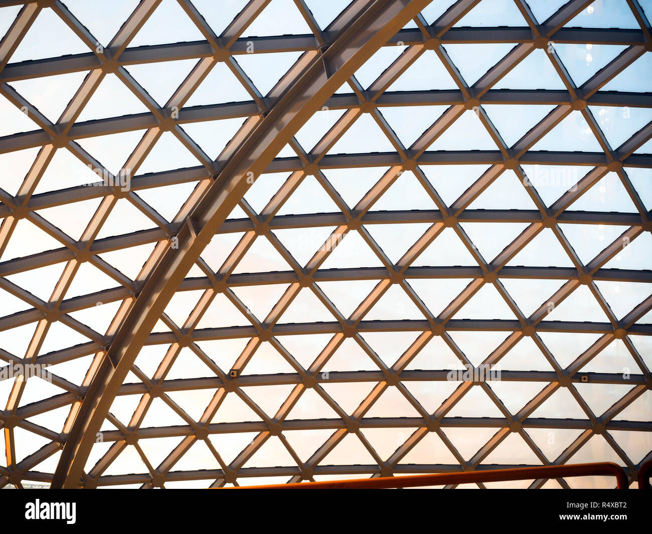 Fiumicino Airport terminal 3 ceiling - Rome, Italy Stock Photo