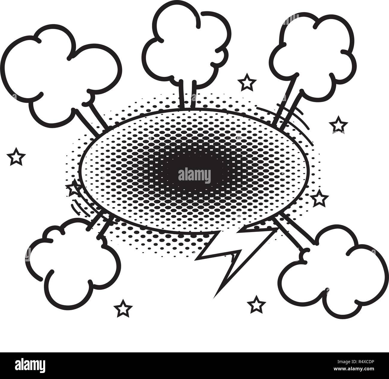 speech bubble pop art style vector illustration design Stock Vector ...