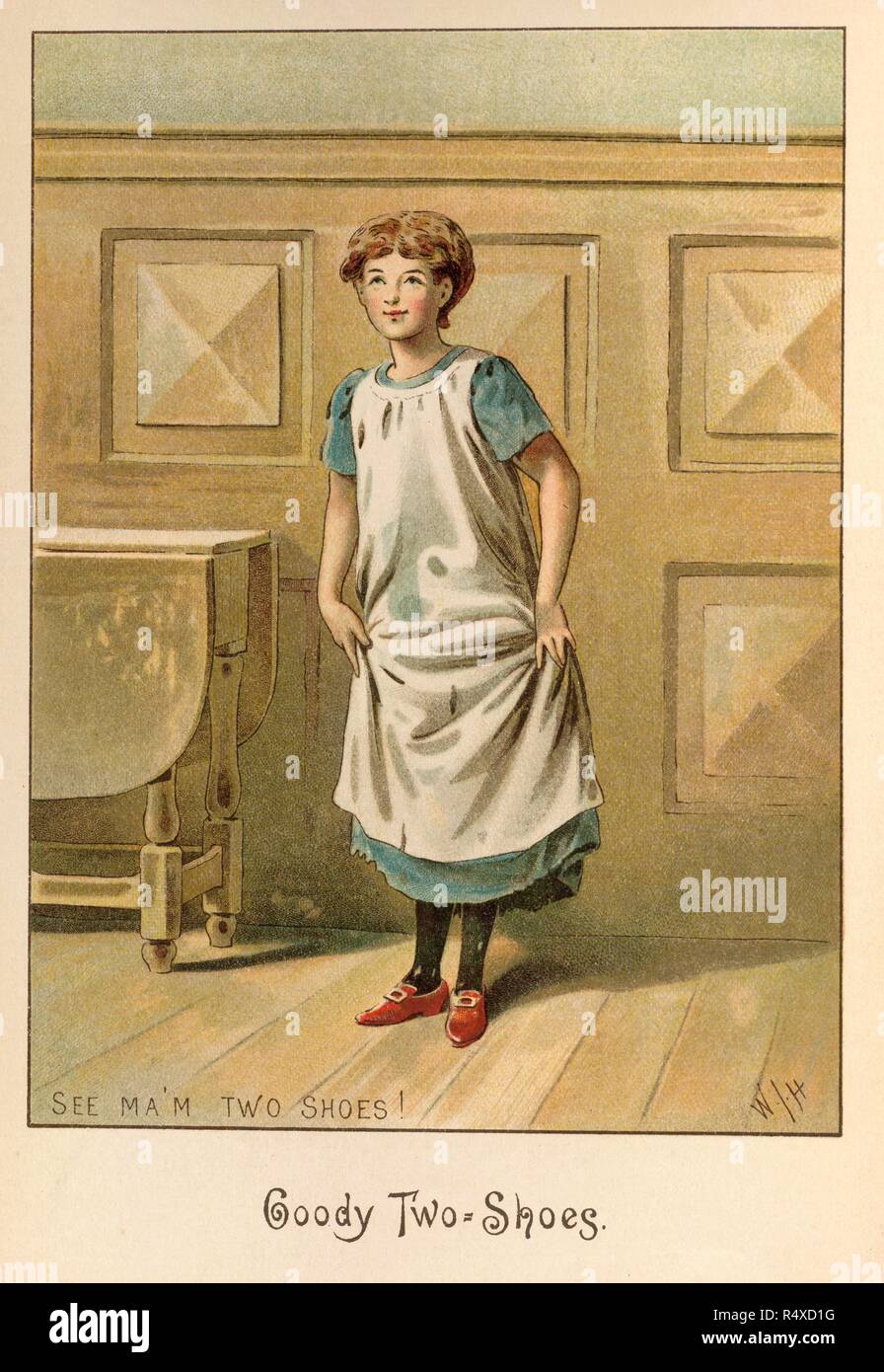 Goody Two Shoes. The History of Little Goody Two-shoes. London, 1891.  Source: 12800.f.45.(8) frontispiece. Language: English. Author: Hodgson, W.  J Stock Photo - Alamy