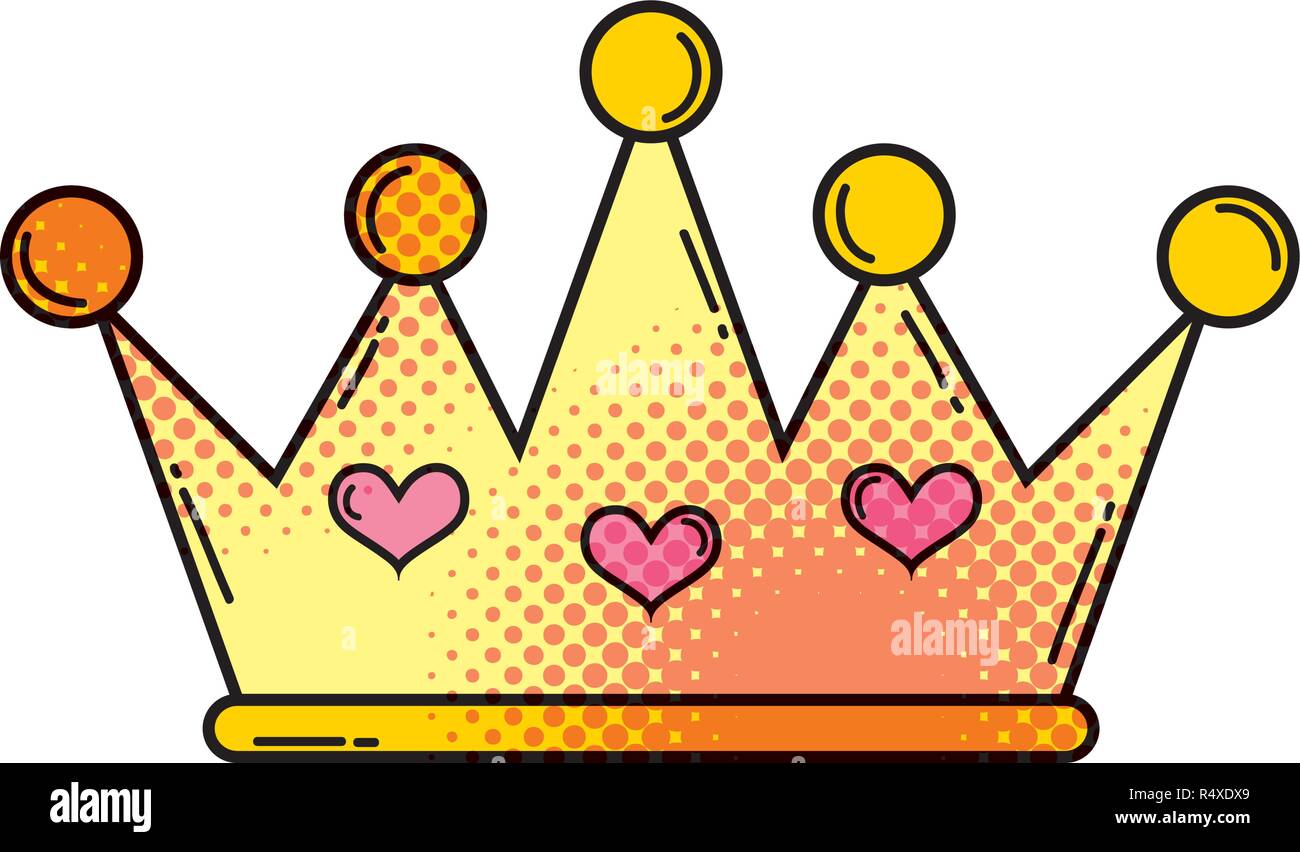 queen crown pop art style vector illustration design Stock Vector Image &  Art - Alamy