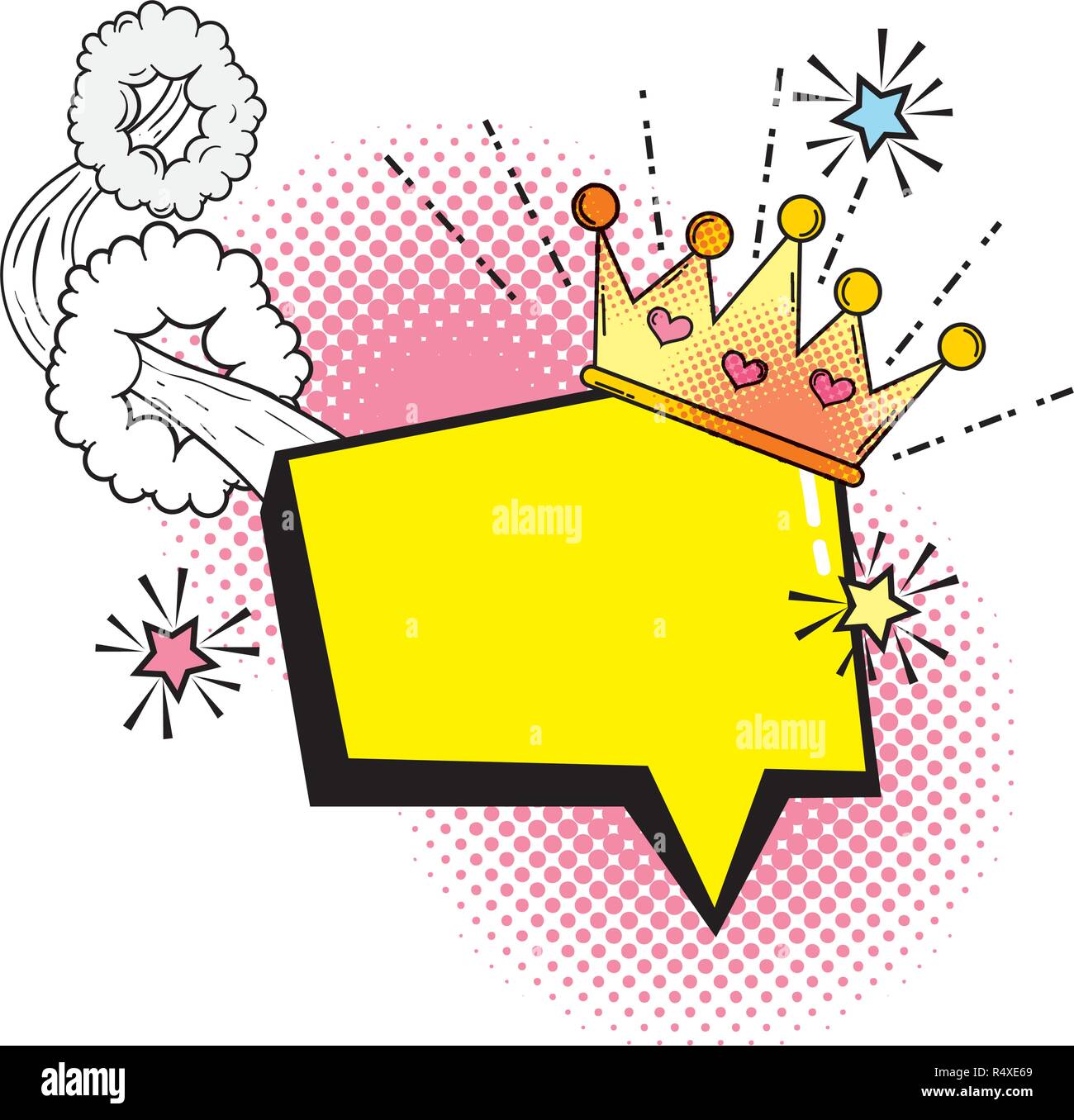 speech bubble pop art style vector illustration design Stock Vector ...