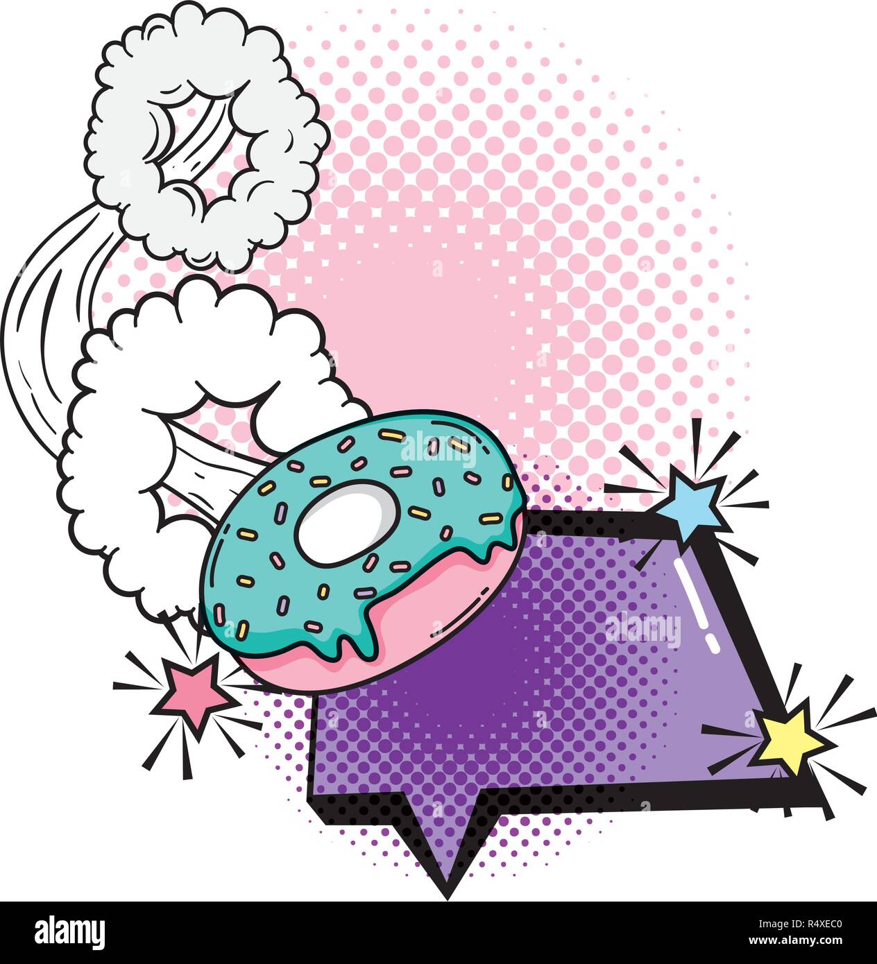 speech bubble pop art style vector illustration design Stock Vector ...