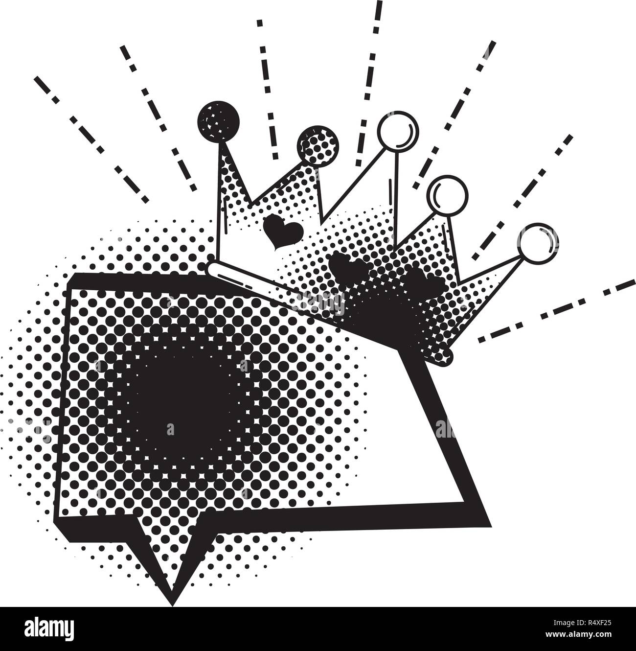 speech bubble pop art style vector illustration design Stock Vector ...