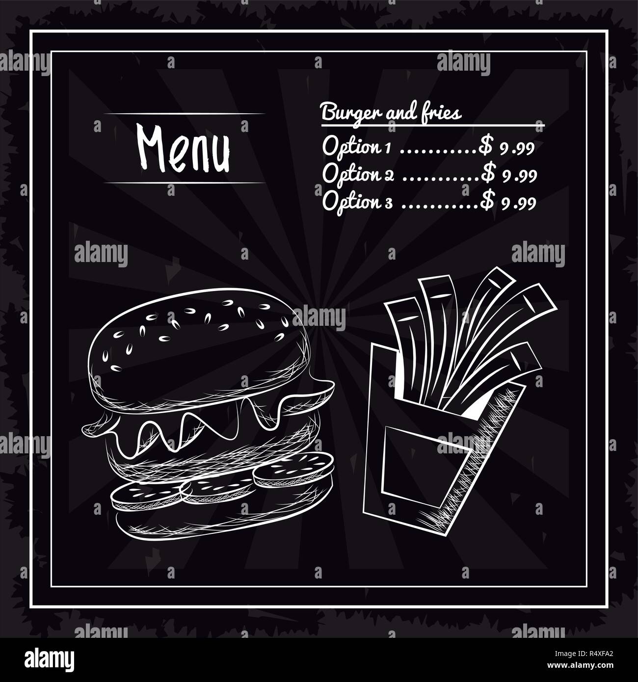 menu fast food Stock Vector Image & Art - Alamy