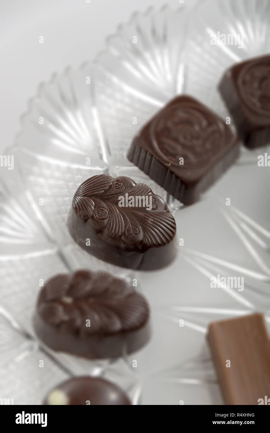 close filled chocolates plus flavors from above right detail close with