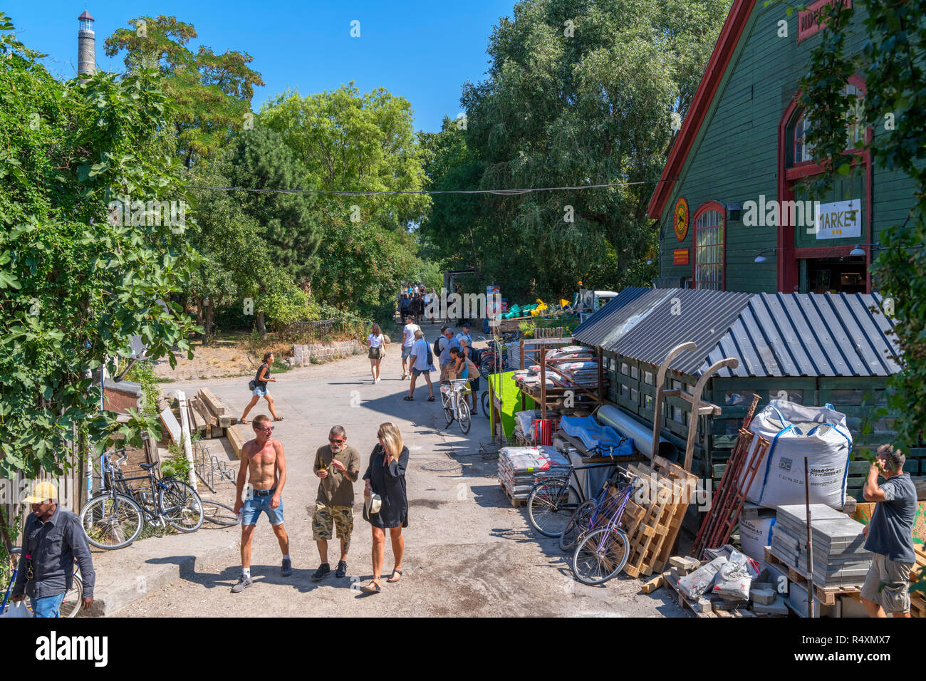 Freetown Christiania, a commune in Christianshavn, Copenhagen, Denmark Stock Photo