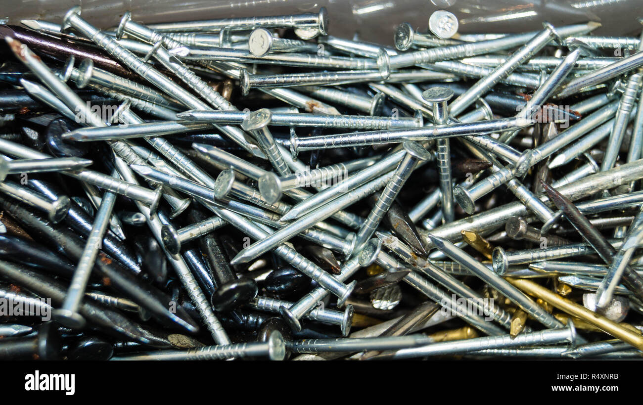 industrial iron nuts nails and screws Stock Photo Alamy
