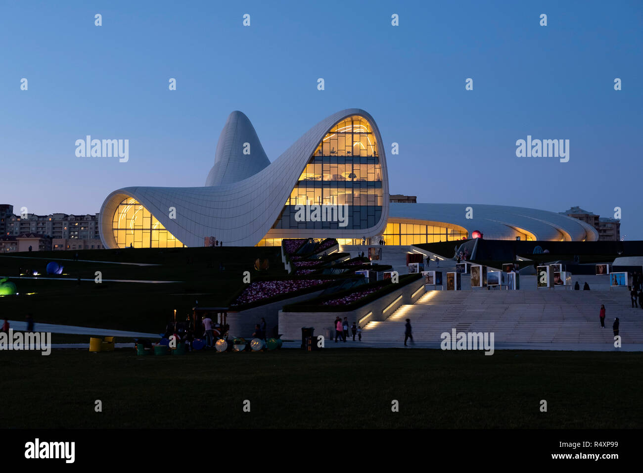 Heydar Aliyev Center by Zaha Hadid in Baku, Azerbaijan Stock Photo