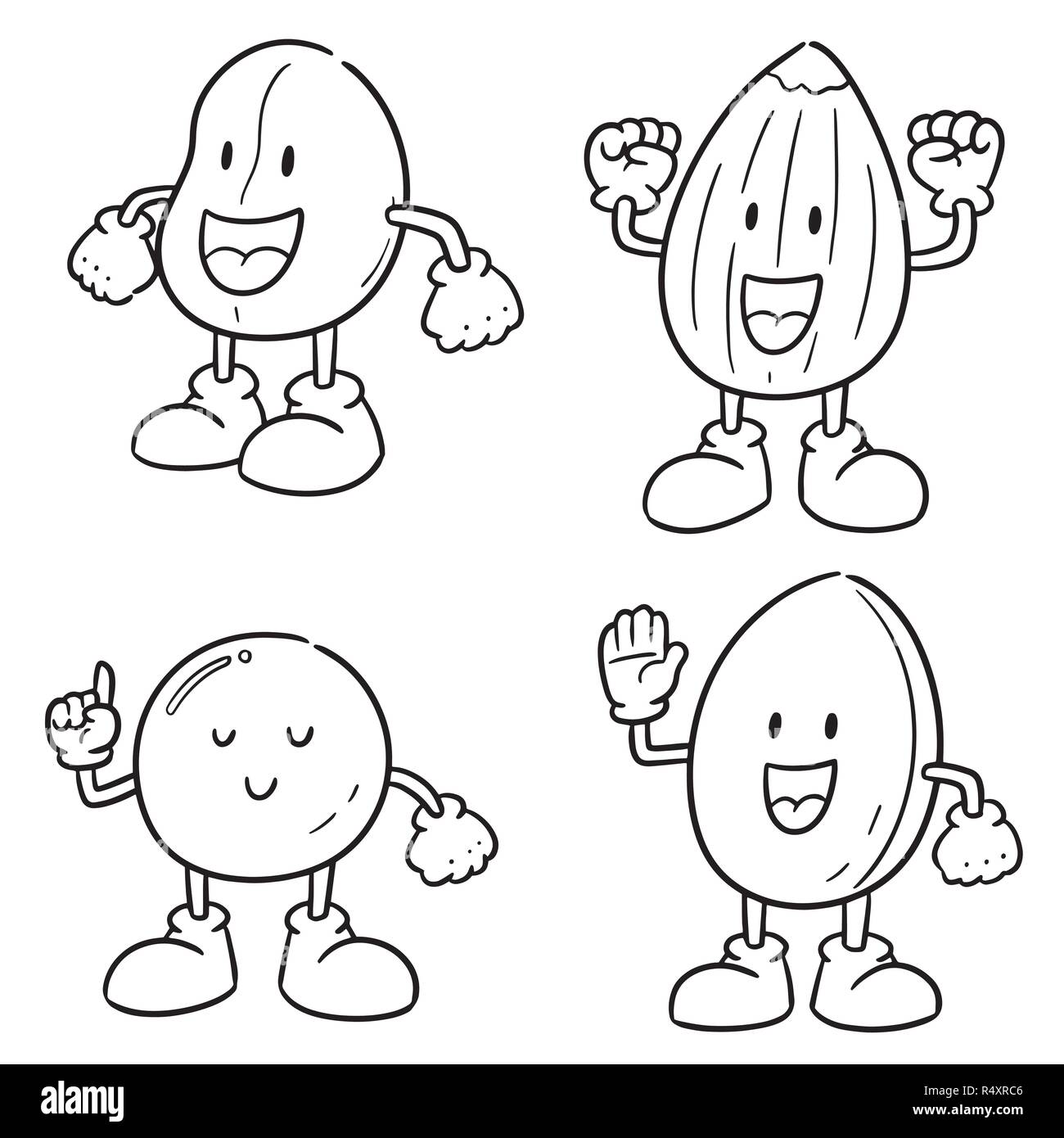 vector set of beans cartoon Stock Vector Image & Art Alamy