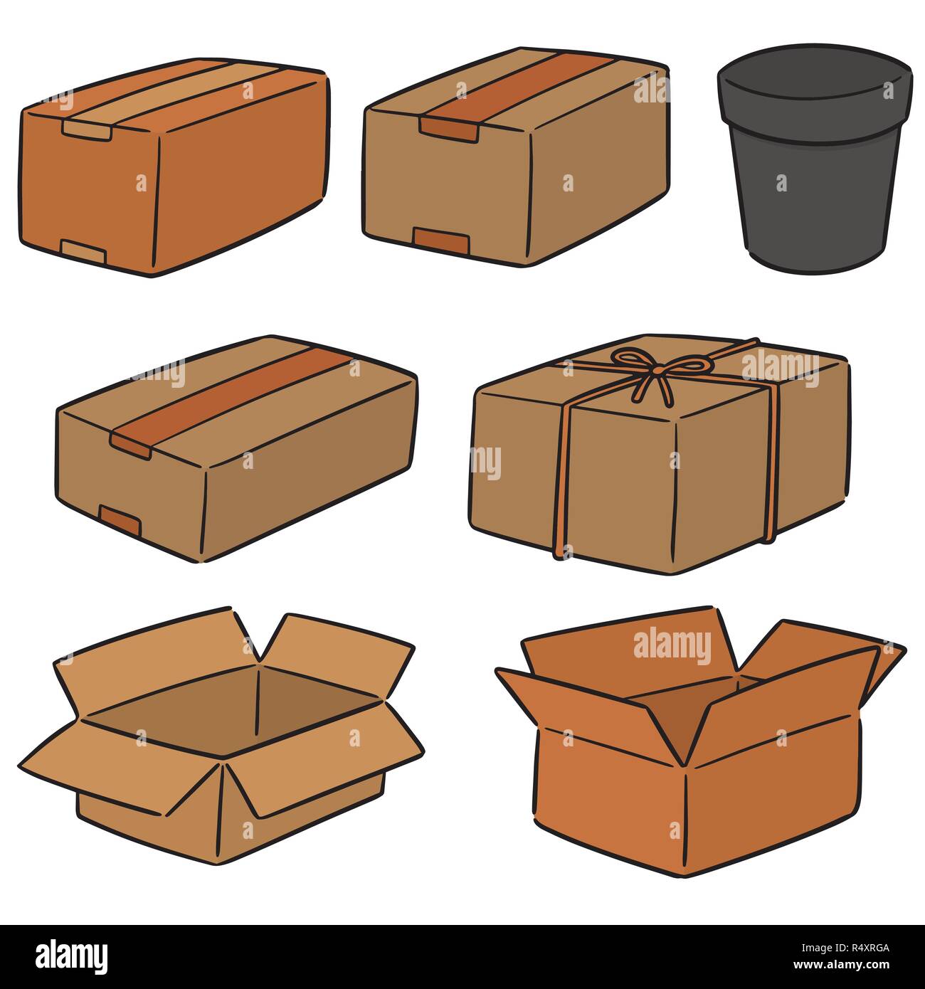 vector set of box Stock Vector Image & Art - Alamy