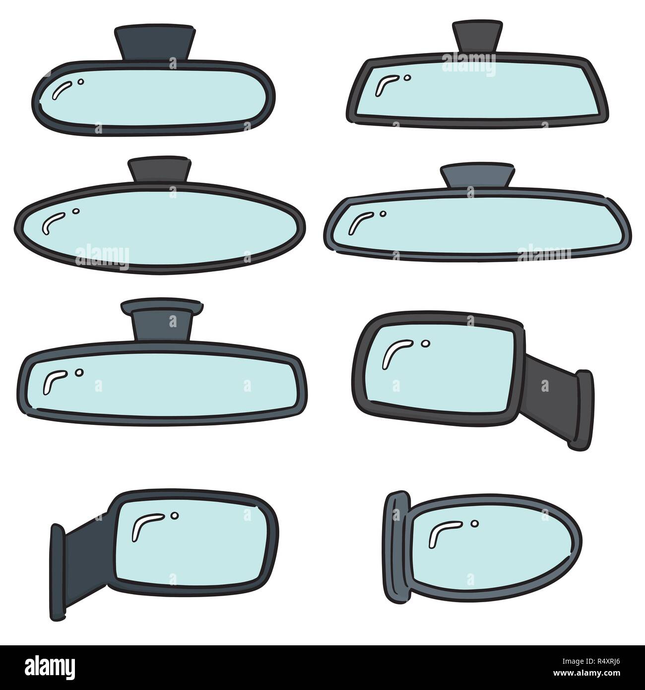 vector set of rear view mirrors Stock Vector Image & Art Alamy