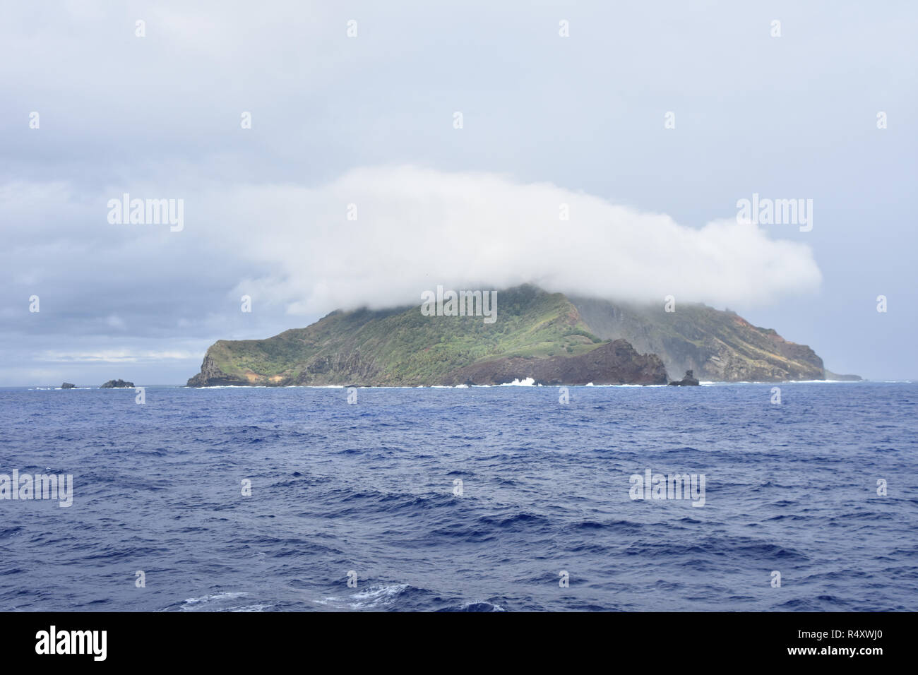 Pitcairn Island west view Stock Photo