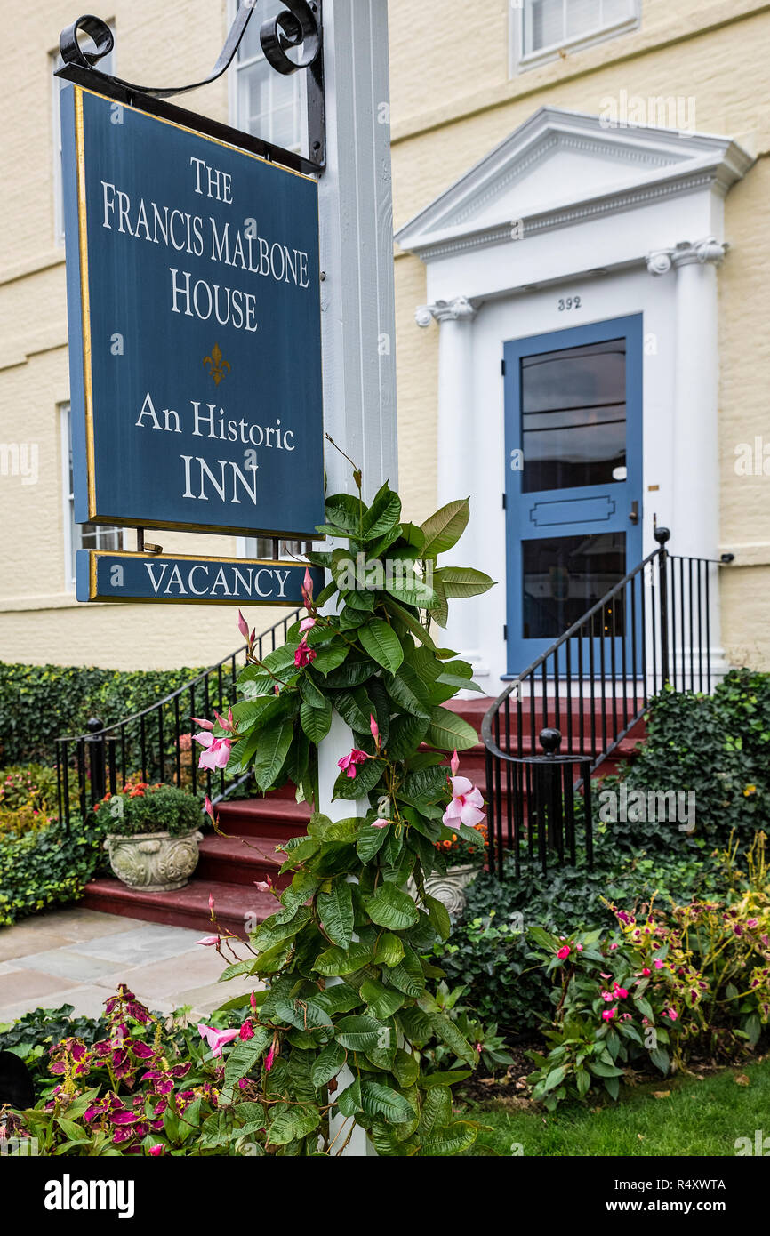 The Francis Malbone House historic inn, Newport, Rhode Island, USA. Stock Photo