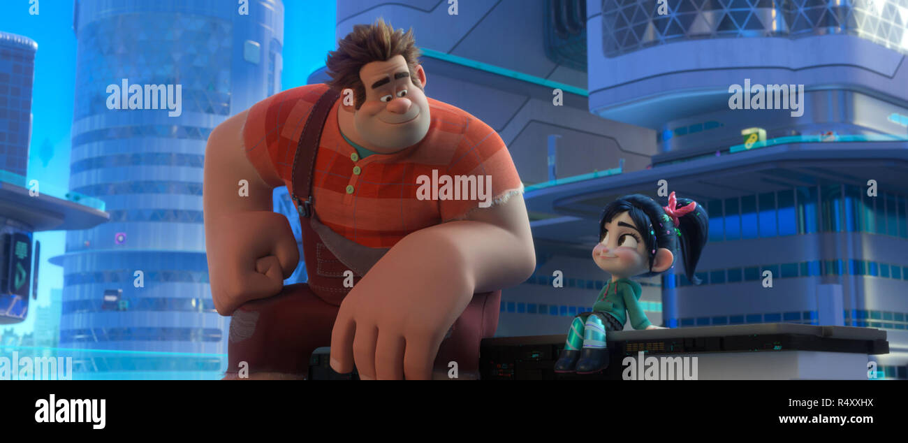 Ralph Breaks the Internet is a 2018 American 3D computer-animated comedy  film produced by Walt Disney Animation Studios. This photograph is for  editorial use only and is the copyright of the film