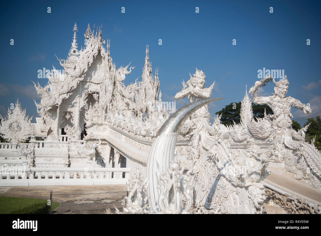 thailand chiang rai wat rong khun white temple Stock Photo - Alamy