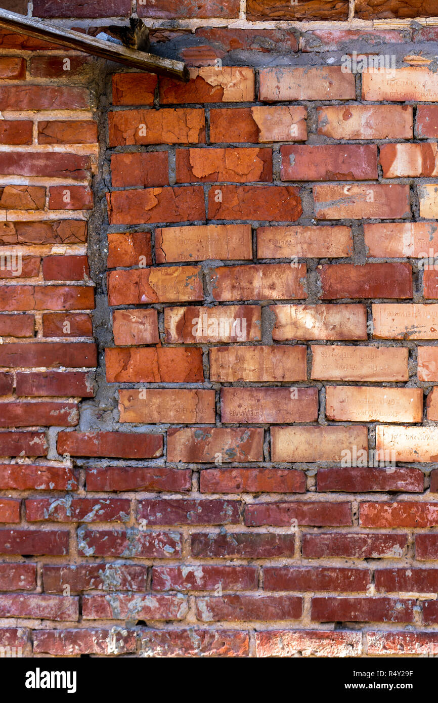 Red Brick Wall Texture  Backgound Stock Photo