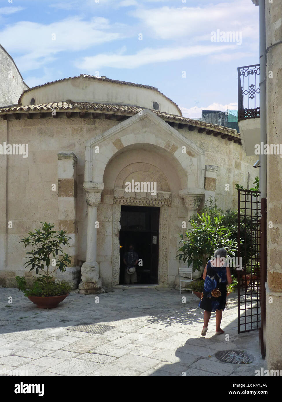 The ancient little church of San Giovanni al Sepolcro, Brindisi, Puglia, Italy Stock Photo
