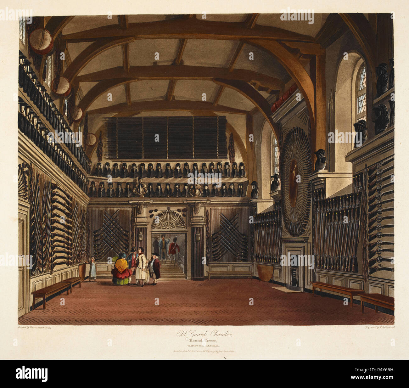 Old Guard Chamber, Round Tower, Windsor Castle, Colour illustration